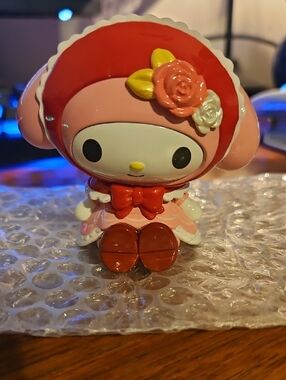 Sanrio My Melody Figure in Pink, Red and White with Floral Accents
